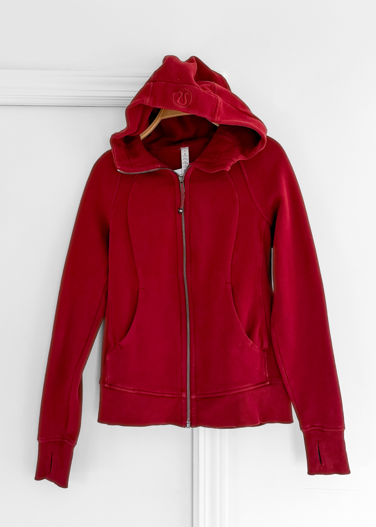 Lululemon Scuba Full Zip Hoodie in Dark Sport Red (6)