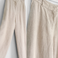 Max Mara Italian Pure Linen Wide Leg Trousers Minimalist Coastal Chic (US 12)