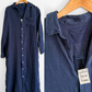 NEW Frank & Eileen Rory Navy 100% Linen Maxi Shirt Dress