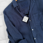 NEW Frank & Eileen Rory Navy 100% Linen Maxi Shirt Dress