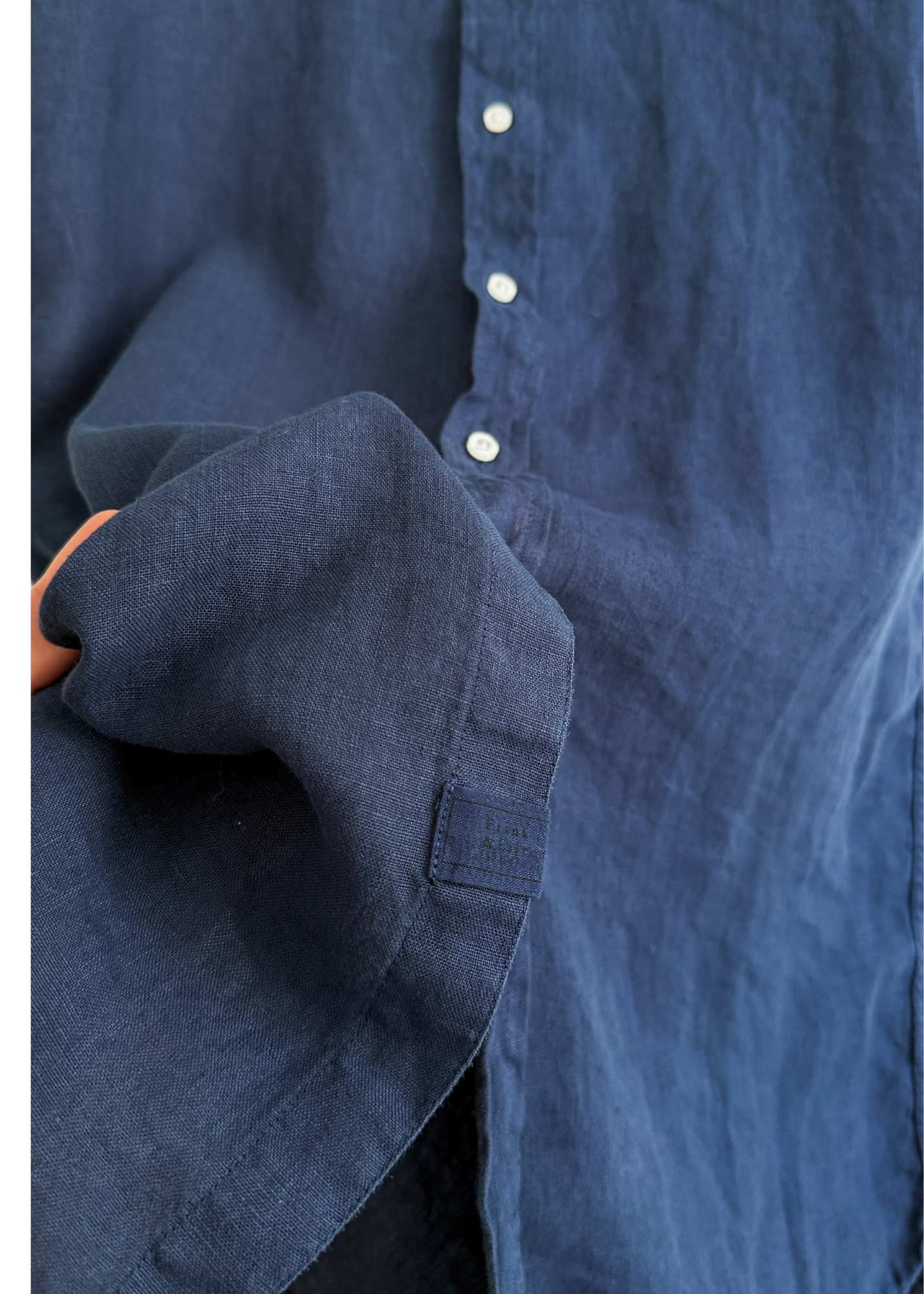 NEW Frank & Eileen Rory Navy 100% Linen Maxi Shirt Dress