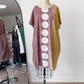 Moyuru Linen Blend Japanese Designer  Shibori Pocket Tunic Dress (M)