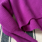 A.L.C. Melanie Orchid Purple Wool V-Neck Cropped Sweater