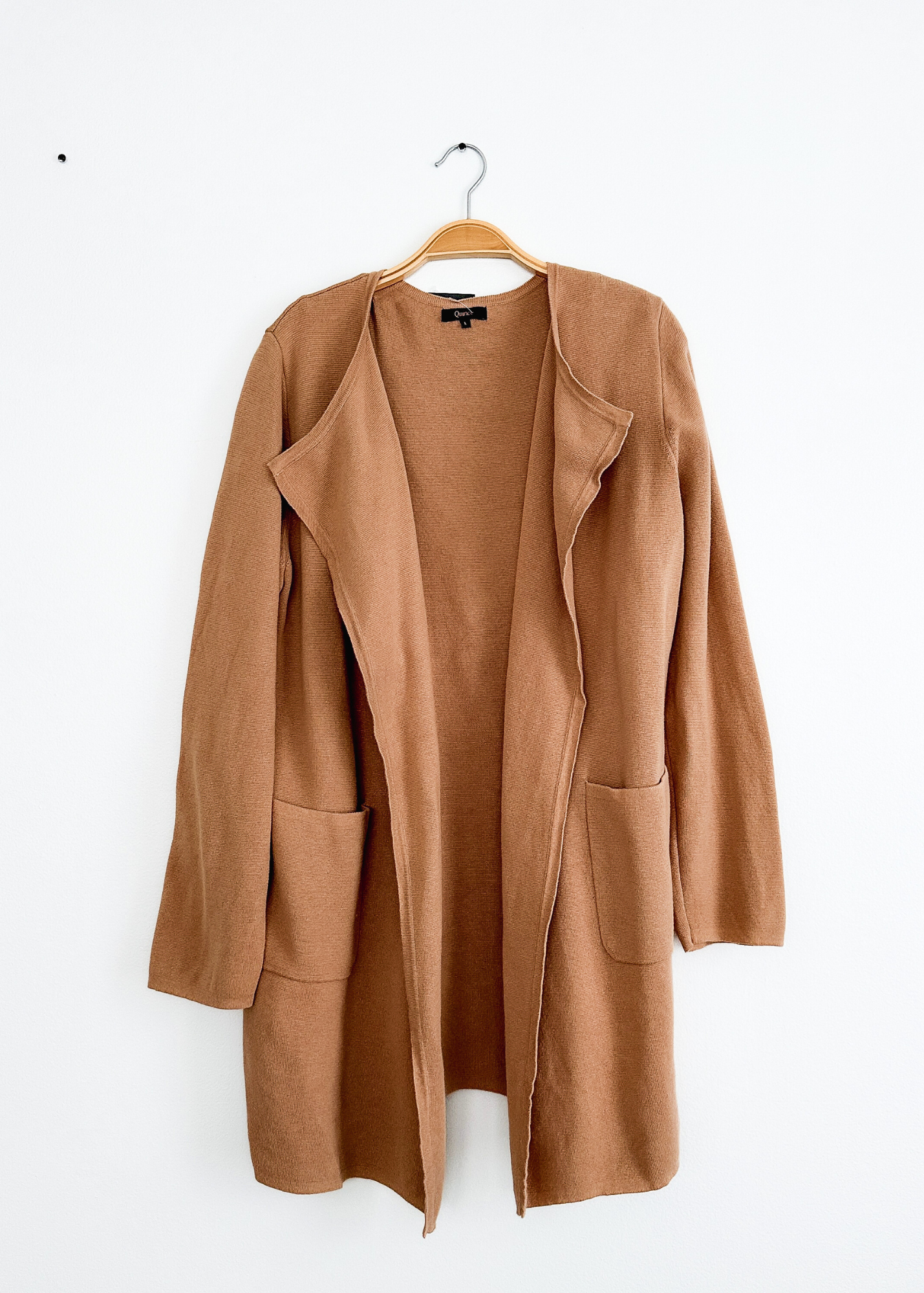 Quince 100% Organic Cotton Knit Collarless Coat (L)