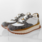 NEW Madewell Kickoff Trainer Sneakers in Spotted Calf Olive Grrove Multi (7.5)