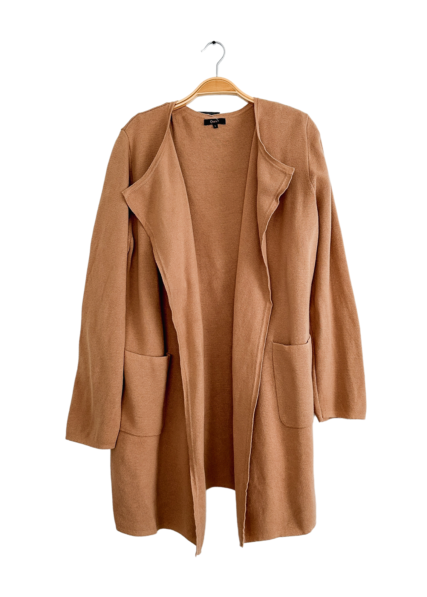 Quince 100% Organic Cotton Knit Collarless Coat (L)