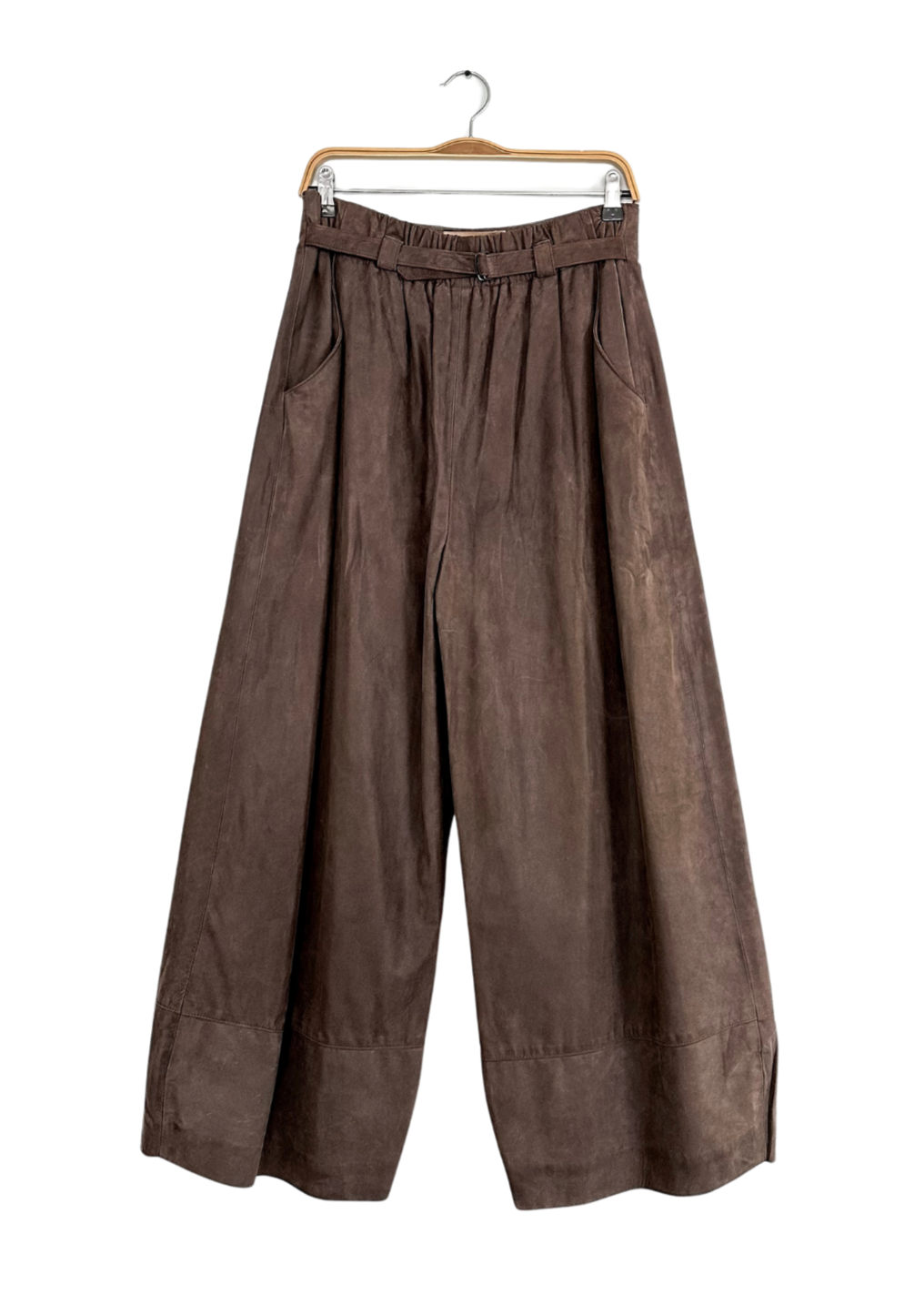 NEW Annette Görtz Brown Suede Wide Leg Pants (EU 40 or 8)