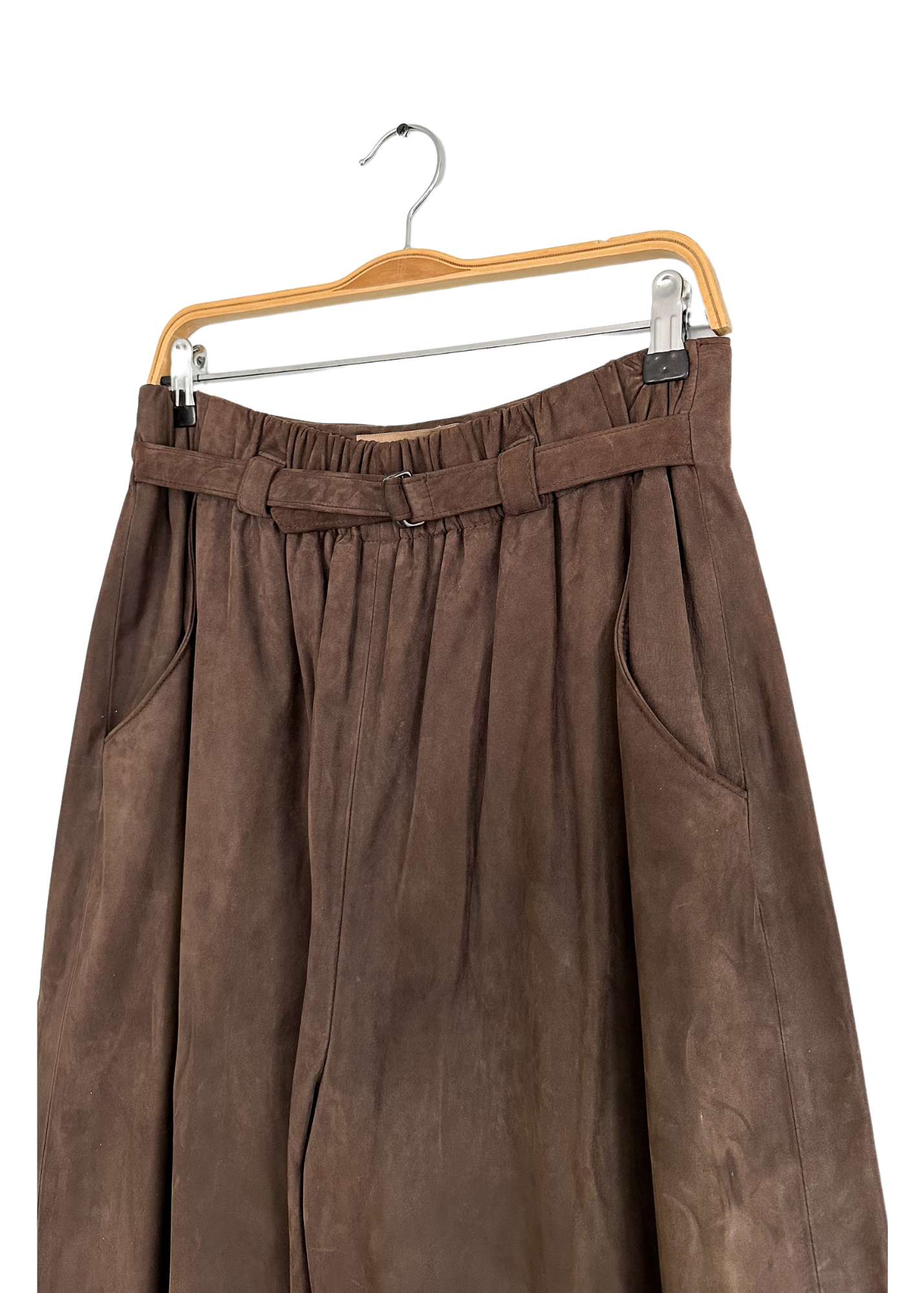 NEW Annette Görtz Brown Suede Wide Leg Pants (EU 40 or 8)