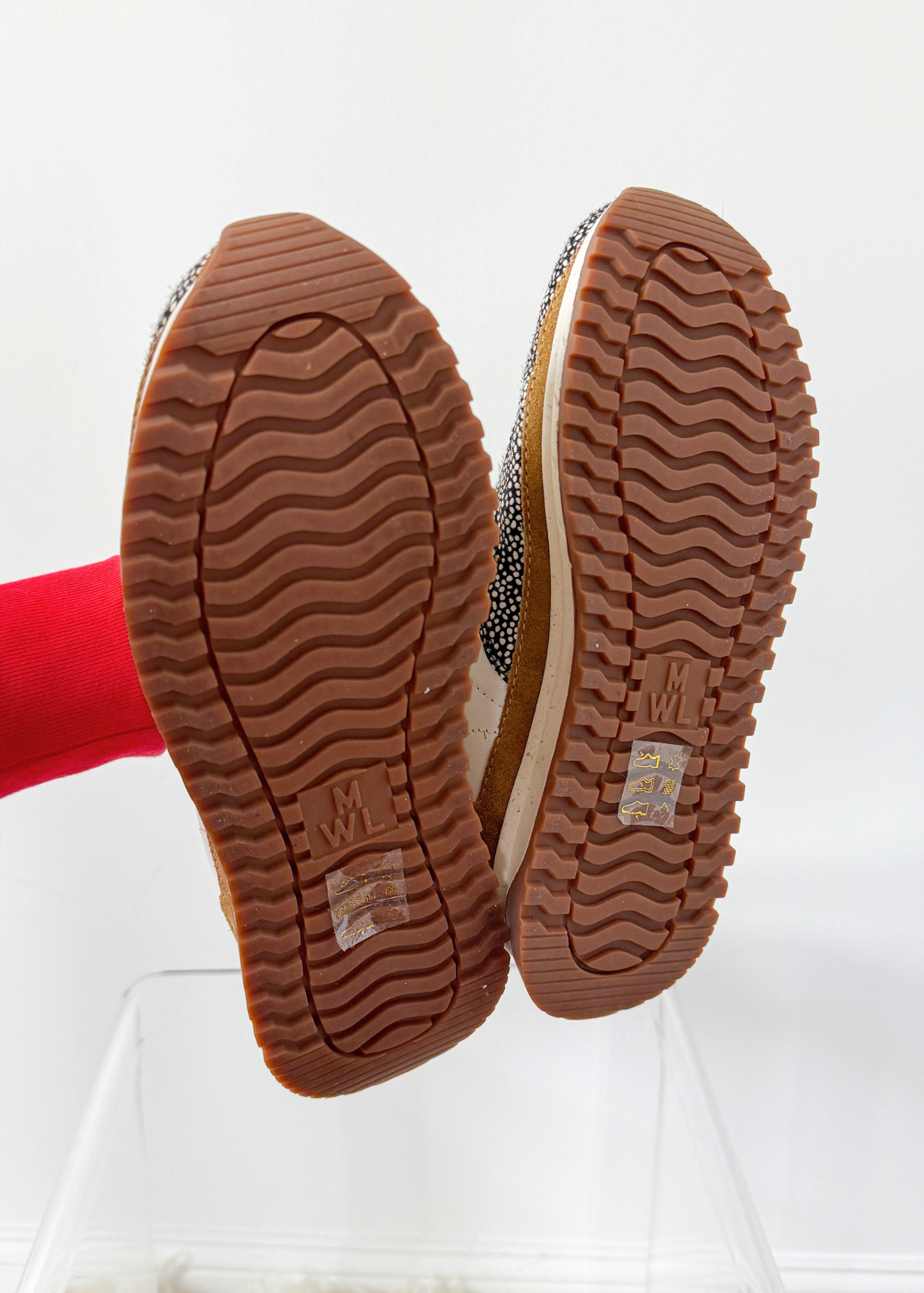 NEW Madewell Kickoff Trainer Sneakers in Spotted Calf Olive Grrove Multi (7.5)