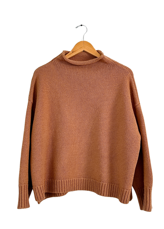 Demylee x J.Crew Heavy Wool Roll Neck Pullover Knit Sweater