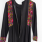 Vintage 60s 70s Zanie London Black & Floral Wrap Maxi Dress (vintage EU 36 or 2/4)