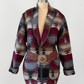Vintage 90s Karen Kane USA Wool Blend Oversized Blanket Jacket Blazer (M)