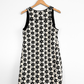 Anthropologie Maeve V-Neck Crochet Black Cream Flower Dress (M)