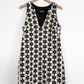Anthropologie Maeve V-Neck Crochet Black Cream Flower Dress (M)