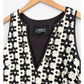 Anthropologie Maeve V-Neck Crochet Black Cream Flower Dress (M)