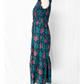 Anthropologie Peregrine Dress in Turquoise, Pink and Navy Blue Print (4 or S)