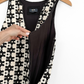 Anthropologie Maeve V-Neck Crochet Black Cream Flower Dress (M)