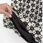 Anthropologie Maeve V-Neck Crochet Black Cream Flower Dress (M)