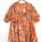 NWT Anthroplogie Maeve Orange Tiger Print V-Neck Tunic Dress (L)