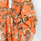 NWT Anthroplogie Maeve Orange Tiger Print V-Neck Tunic Dress (L)