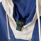 Vintage 90s J.Crew Navy White Two-Tone Anorak Windbreaker Prep Jacket (L)