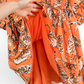 NWT Anthroplogie Maeve Orange Tiger Print V-Neck Tunic Dress (L)
