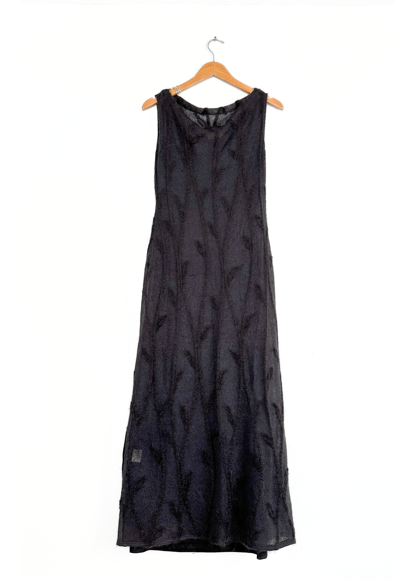 Francesca Caretti Black Mohair Maxi Dress (8)