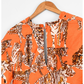 NWT Anthroplogie Maeve Orange Tiger Print V-Neck Tunic Dress (L)