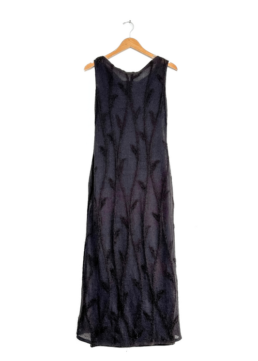 Francesca Caretti Black Mohair Maxi Dress (8)