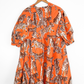 NWT Anthroplogie Maeve Orange Tiger Print V-Neck Tunic Dress (L)