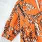 NWT Anthroplogie Maeve Orange Tiger Print V-Neck Tunic Dress (L)