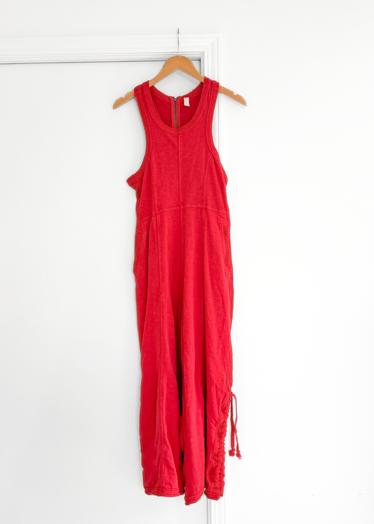 Anthropologie Daily Practice Red Horizon Wide Leg Jumpsuit (M)