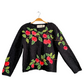 Design Options by Philip and Jane Gordon Black Apple Embroidered Cardigan (M)