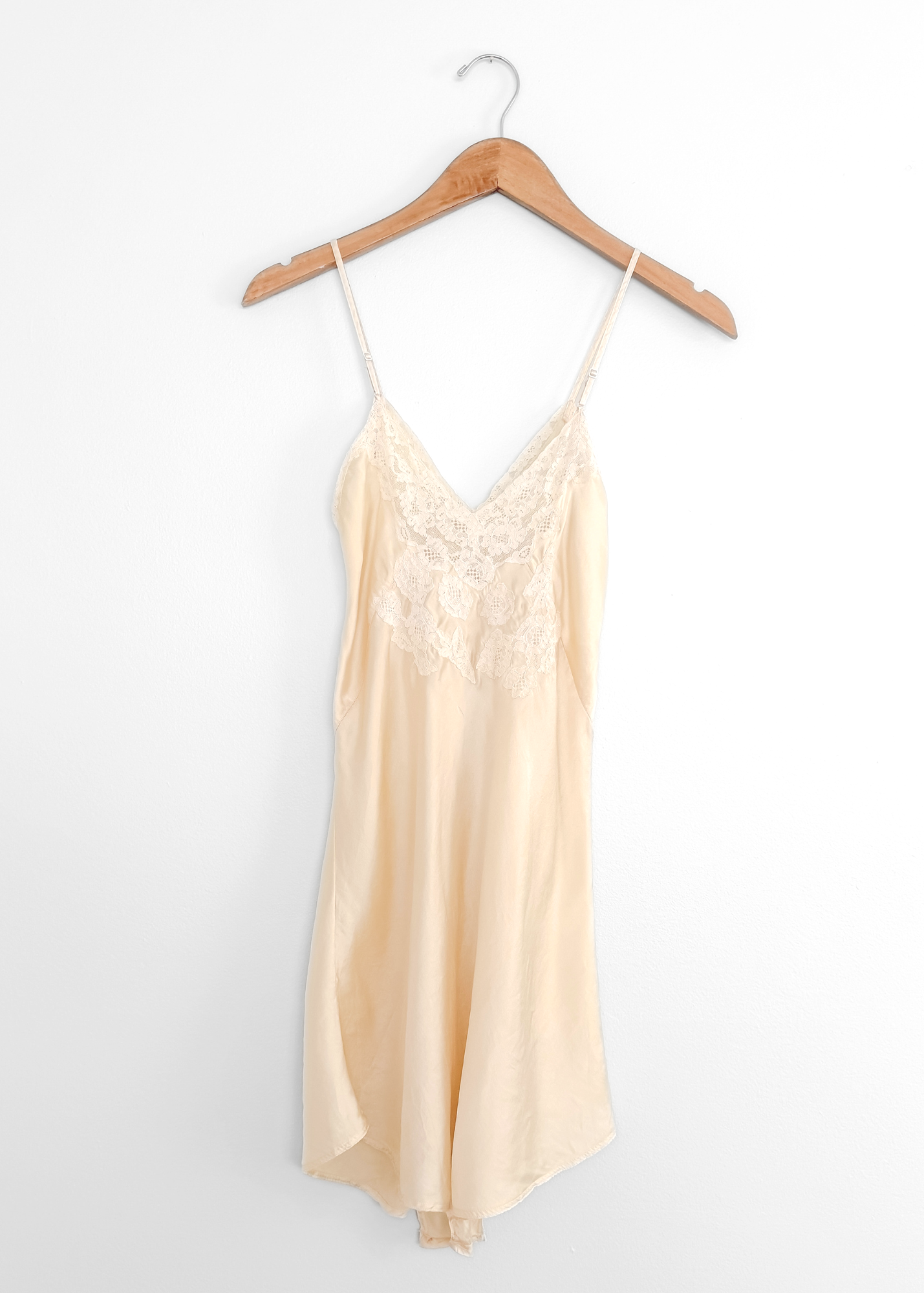 Vintage 30s 40s Ivory Silk Lace Teddy Playsuit Romper Lingerie One Piece (S)