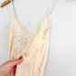 Vintage 30s 40s Ivory Silk Lace Teddy Playsuit Romper Lingerie One Piece (S)