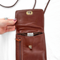 Indigo Leather Handmade Brown Turnlock Crossbody Purse