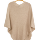 + Beryll Light Brown Mocha Cashmere Capelete Knit Sweater (one size)