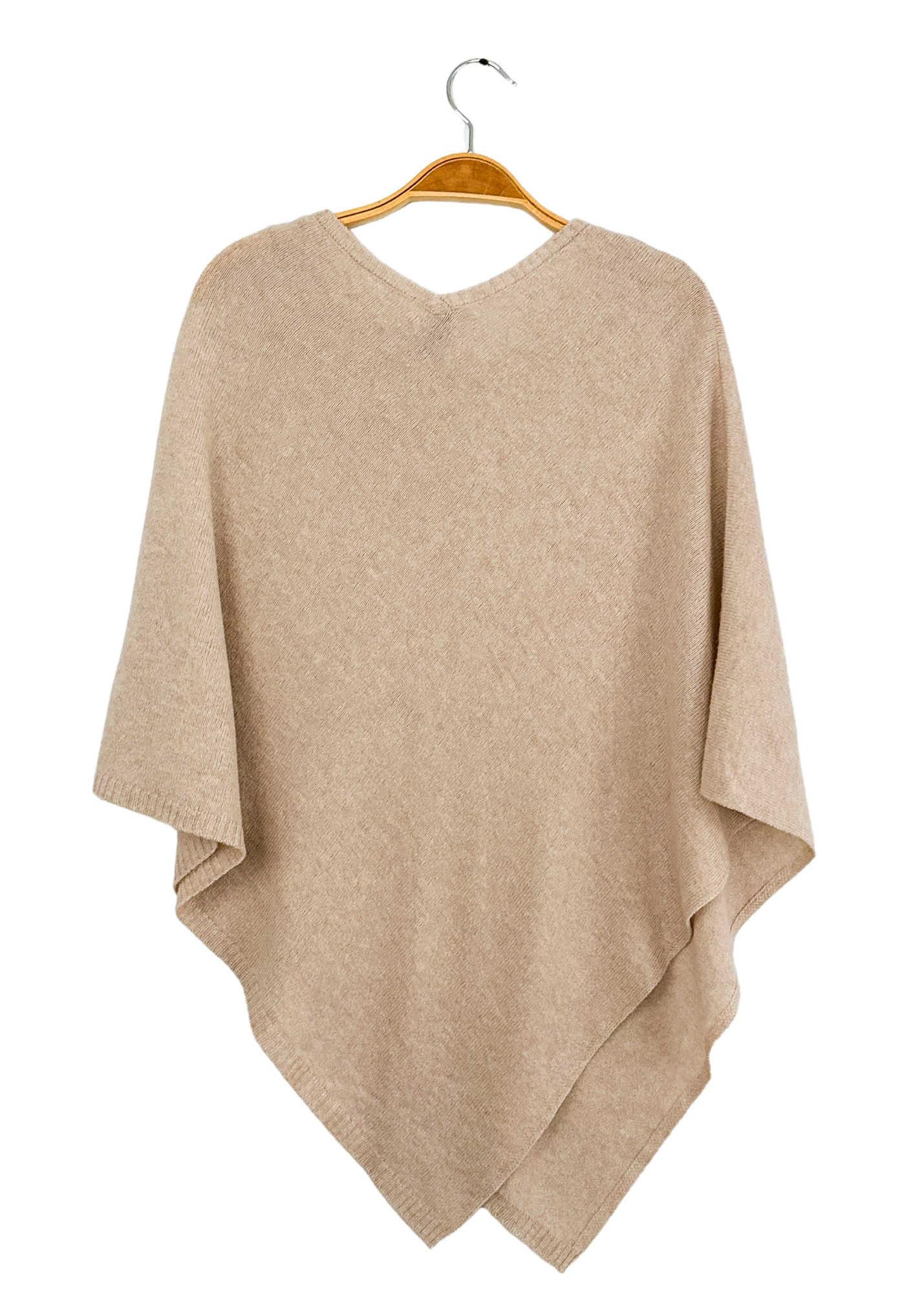 + Beryll Light Brown Mocha Cashmere Capelete Knit Sweater (one size)