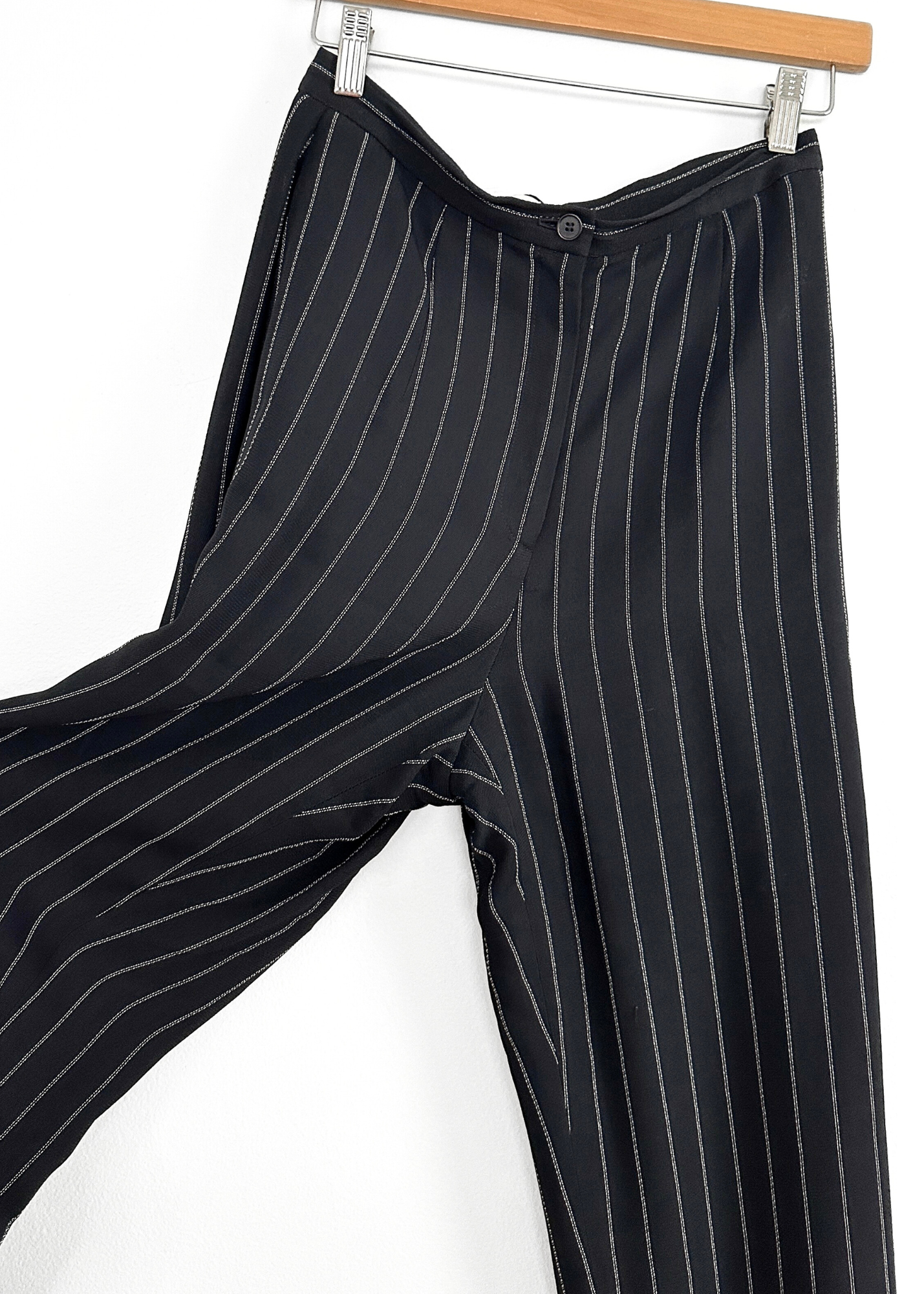 Vintage 00s Ann Taylor Navy Pinstripe Pants (6)