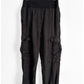 Cinq a Sept Black Cupro Cropped Cargo Pants (M)