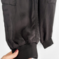 Cinq a Sept Black Cupro Cropped Cargo Pants (M)