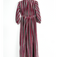 Vintage 70s Magenta and Silver Dancing Queen Maxi Dress (S)
