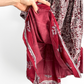 Vintage Red India Cotton Gauze Peasant Midi Dress (M)