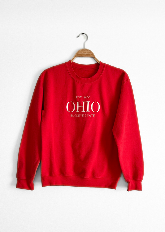 Ohio State Buckeyes Crewneck Fleece Pullover (M)