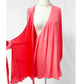 NEW Ramy Brook Reed Long Sleeve Wrap Dress in Petal Coral Pink (XS)
