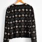 Black Silk Beaded Embroidered Jacket (1X)