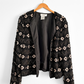 Black Silk Beaded Embroidered Jacket (1X)