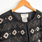 Black Silk Beaded Embroidered Jacket (1X)