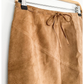 NEW Vintage 00s Express Brown Butterfly Embossed Suede Leather Skirt (S/M)