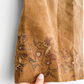 NEW Vintage 00s Express Brown Butterfly Embossed Suede Leather Skirt (S/M)